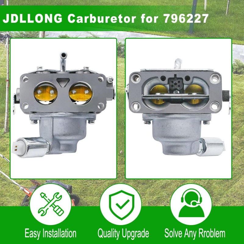 JDLLONG 796227 796258 796997 Carburetor Fit for 407777 40N877 40R877 445677 445877 44L777 44M777 44P777 44R677 406777 V-Twin 20HP - 25HP Engine Models Carb - Image 2